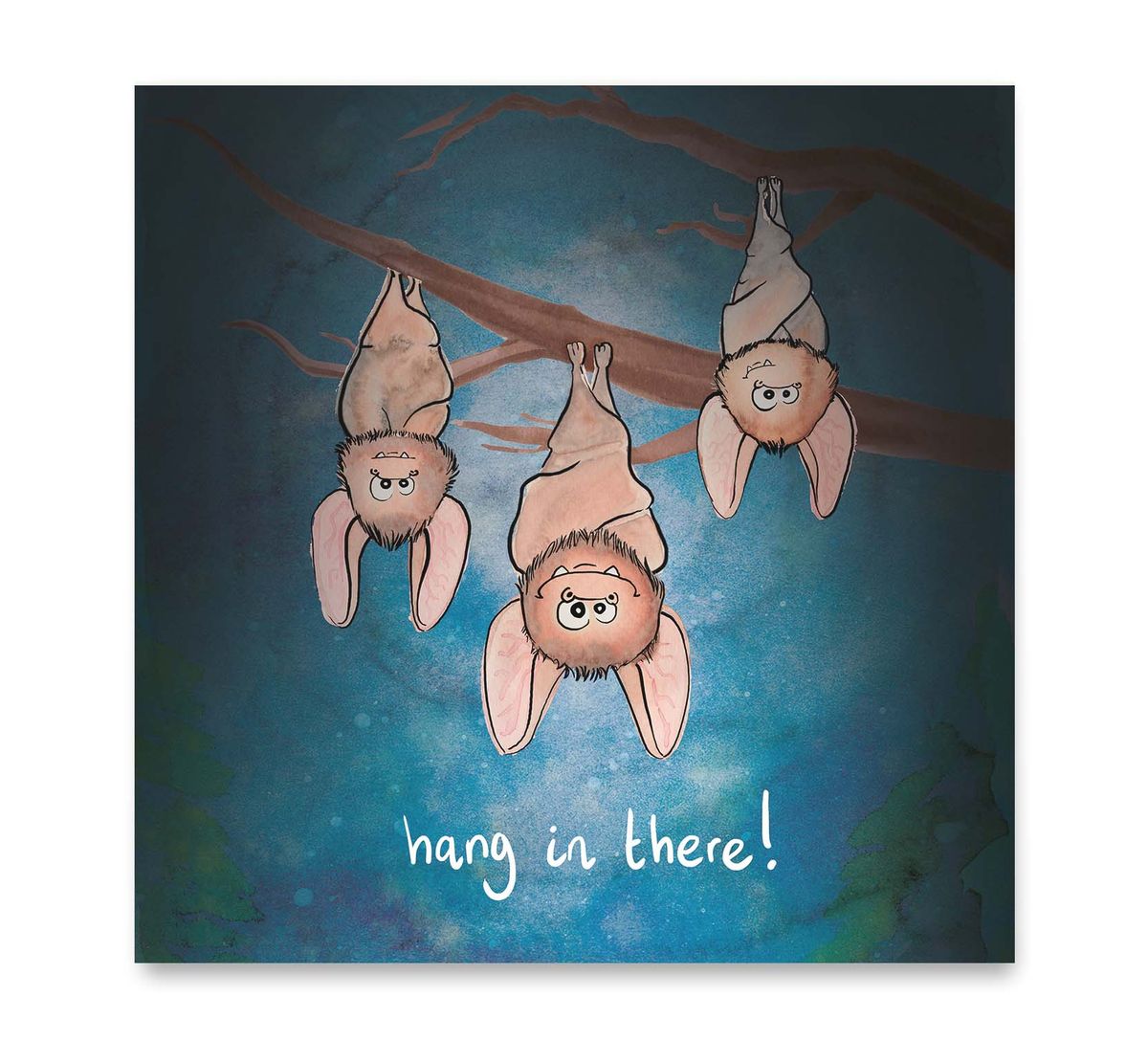 Handgemaakte wenskaart - Hang in there - Mags Up Your Mind